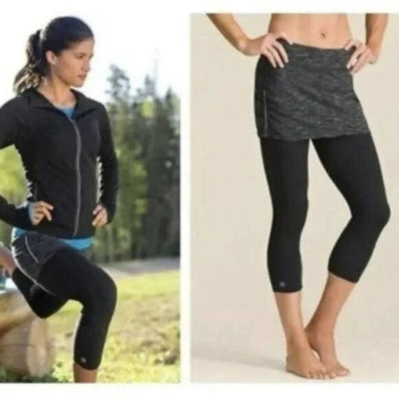 Athleta Aurora Contender 2 in 1 Women's Small Purple Skirted Athletic Leggings - Picture 2 of 10